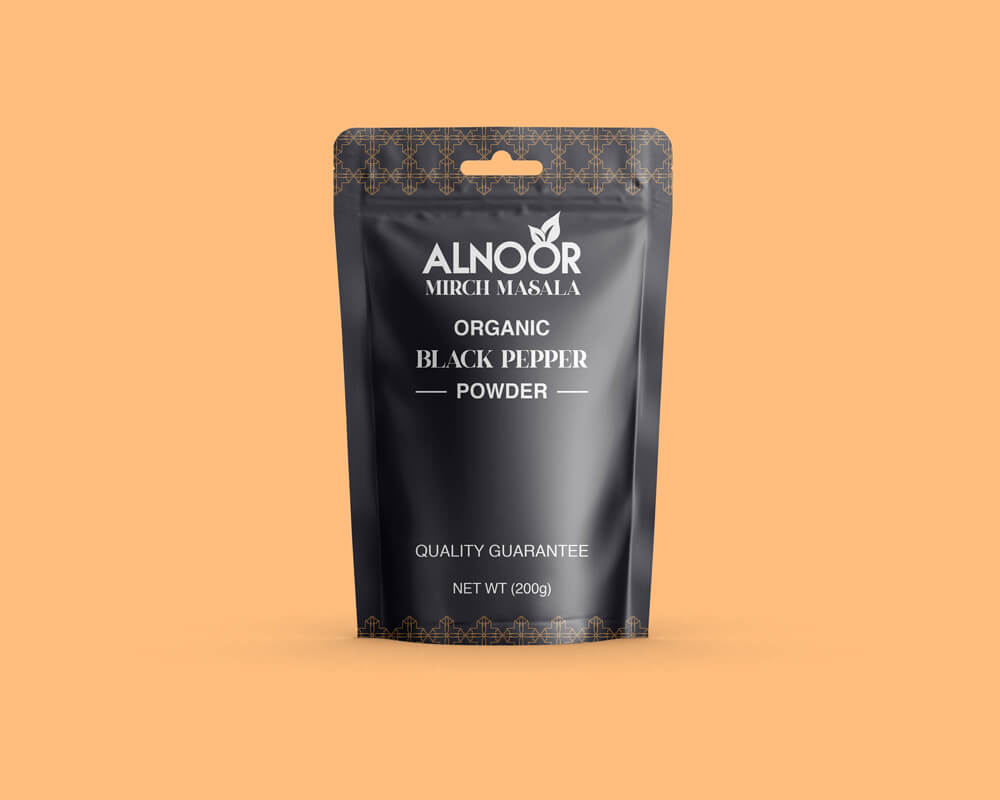 Alnoor Black Pepper Masala Packaging Front