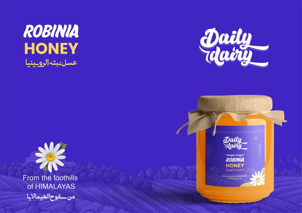 Daily Dairy Robinia Honey label