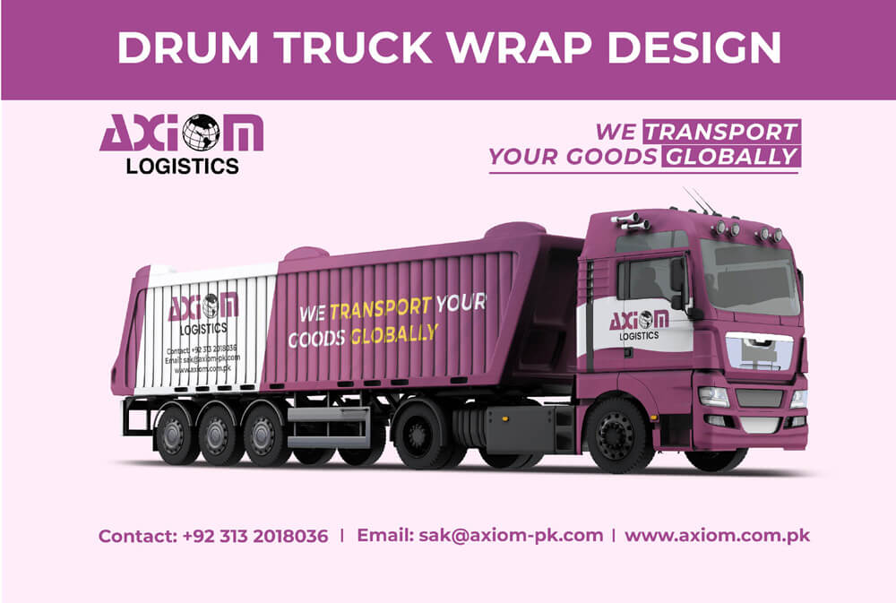 Drum Truck Wrap Design