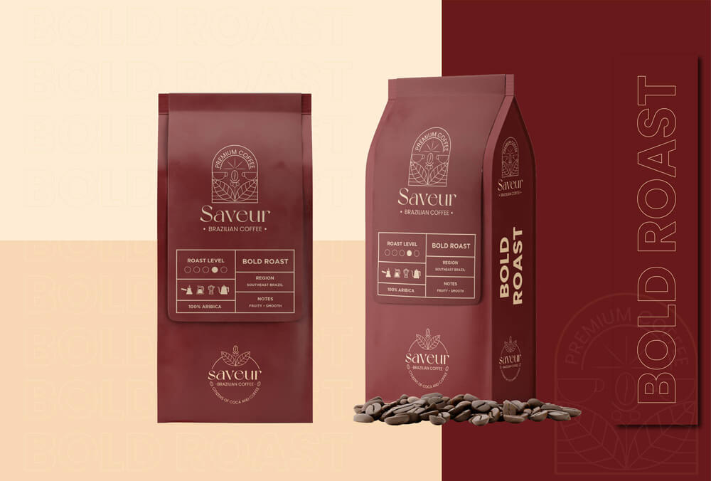 Saveur Coffee Bold Roast Packaging