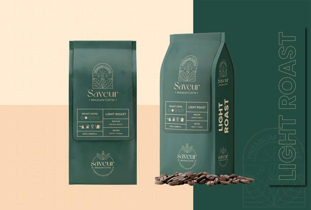 Saveur Coffee Light Roast Packaging